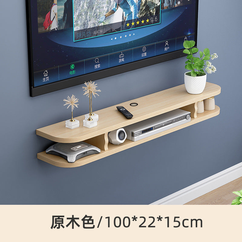 Minimalist Wall-Mounted TV Cabinet – Compact Wooden Hanging Cabinet