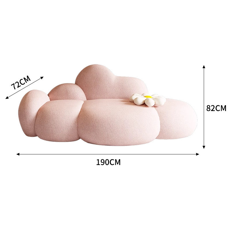 Nordic Creative Cloud Lamb Cashmere Sofa – Small Family & Salon Use