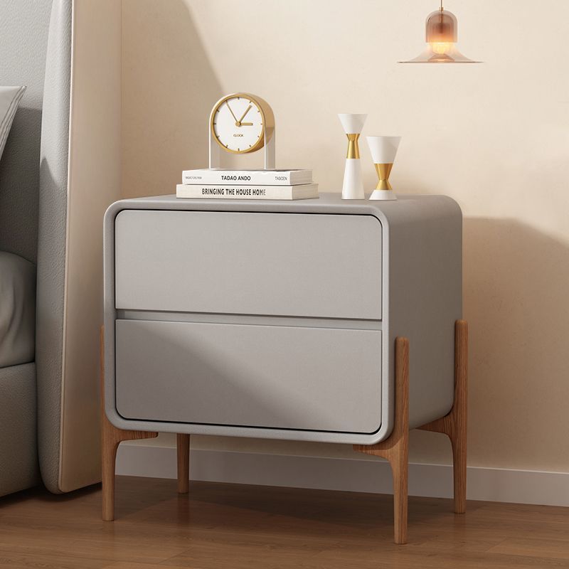 Modern Luxury Creative Bedside Table – Wooden Cream Style Minimalist Cabinet