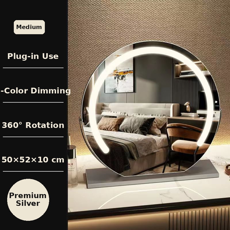Half-Circle LED Strip Light Makeup Mirror, additional product image 6 for hospitality project