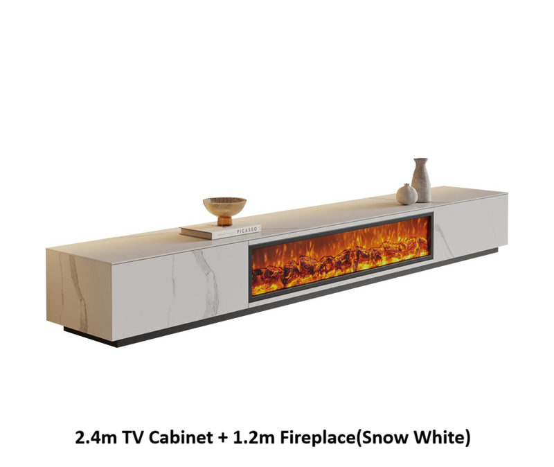 Italian Minimalist LED Simulated Flame TV Cabinet, additional product image 4 for contract furniture